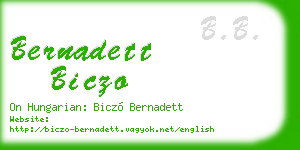 bernadett biczo business card