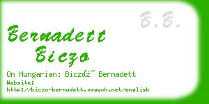 bernadett biczo business card